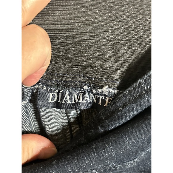 Diamante Women's Jeans Shorts Bermuda‎ Stretch Size 16 - Picture 3 of 6